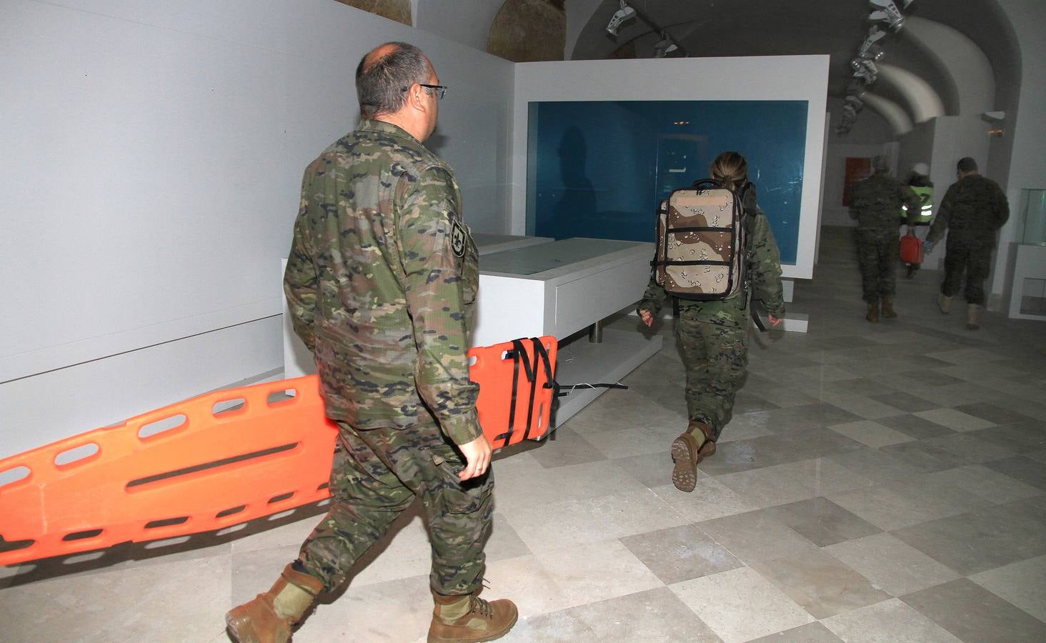 Un simulacro en el Alcázar de Segovia recuerda el incendio que destruyó la fortaleza en 1862