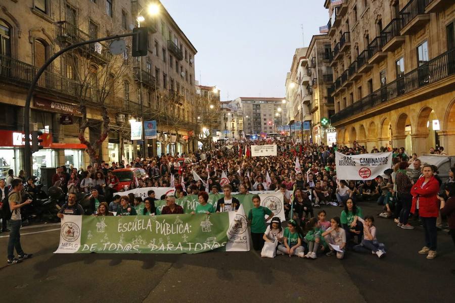 Manifestación en Salamanca por la derogación de la Lomce