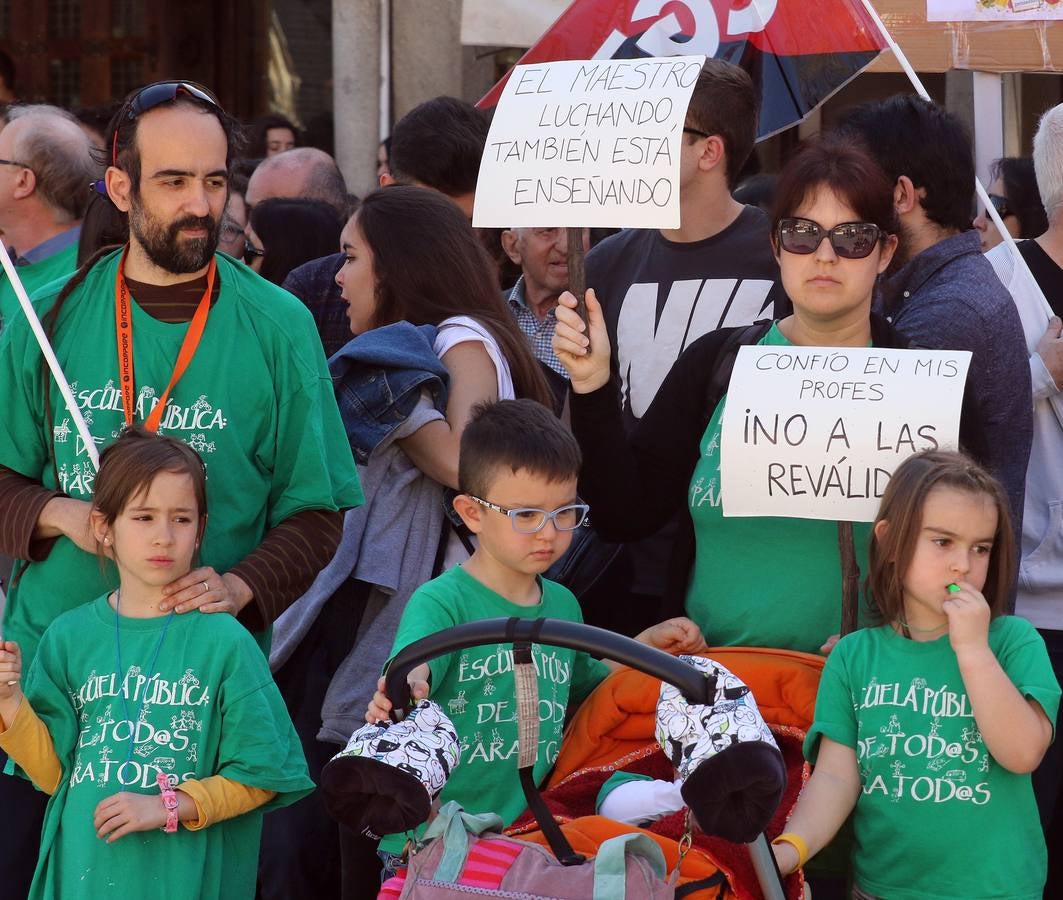 Segovia apoya la huelga en Educación