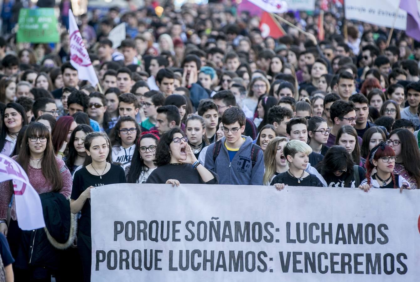 Los estudiantes vallisoletanos salen a la calle