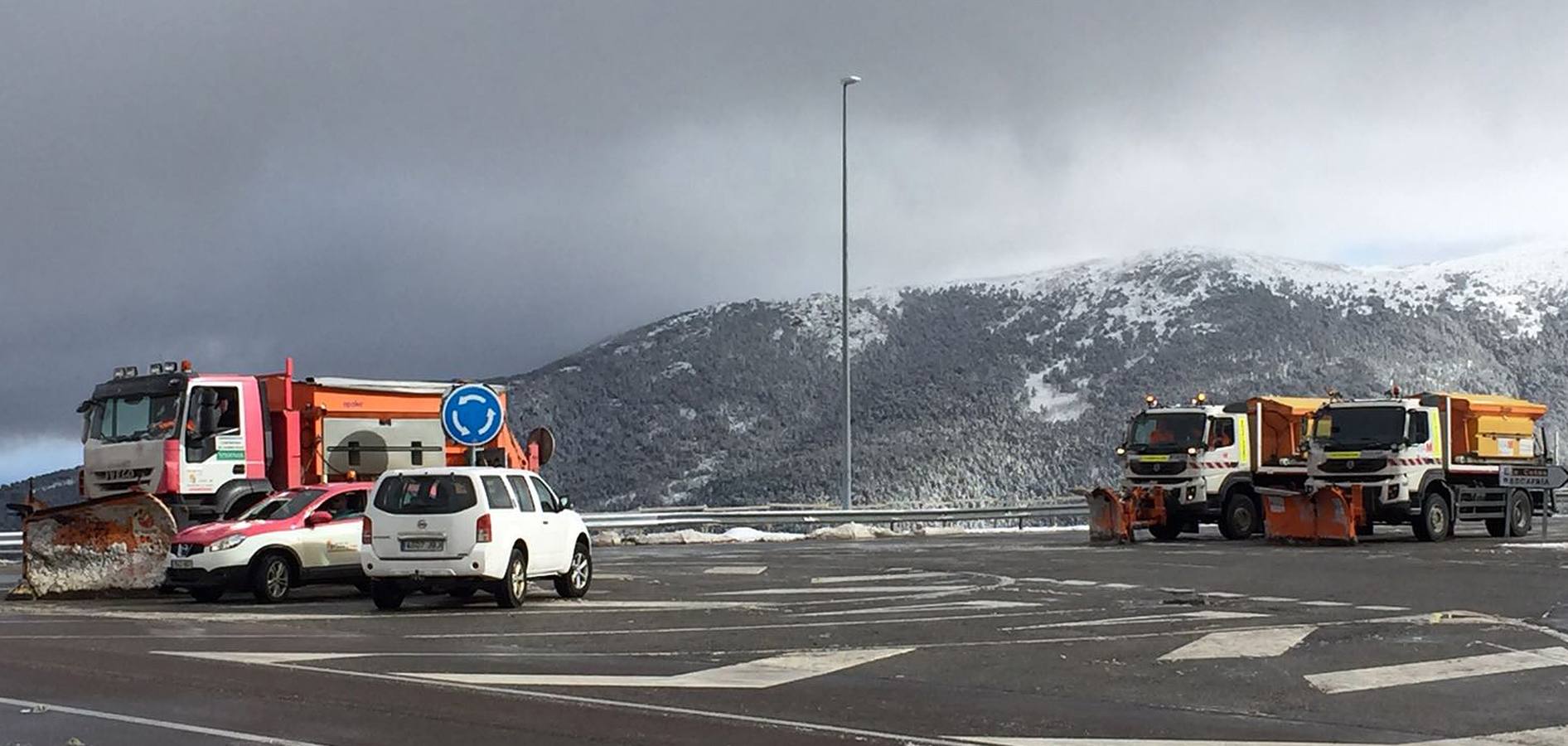 Jornada de frío invernal y nieve en Segovia