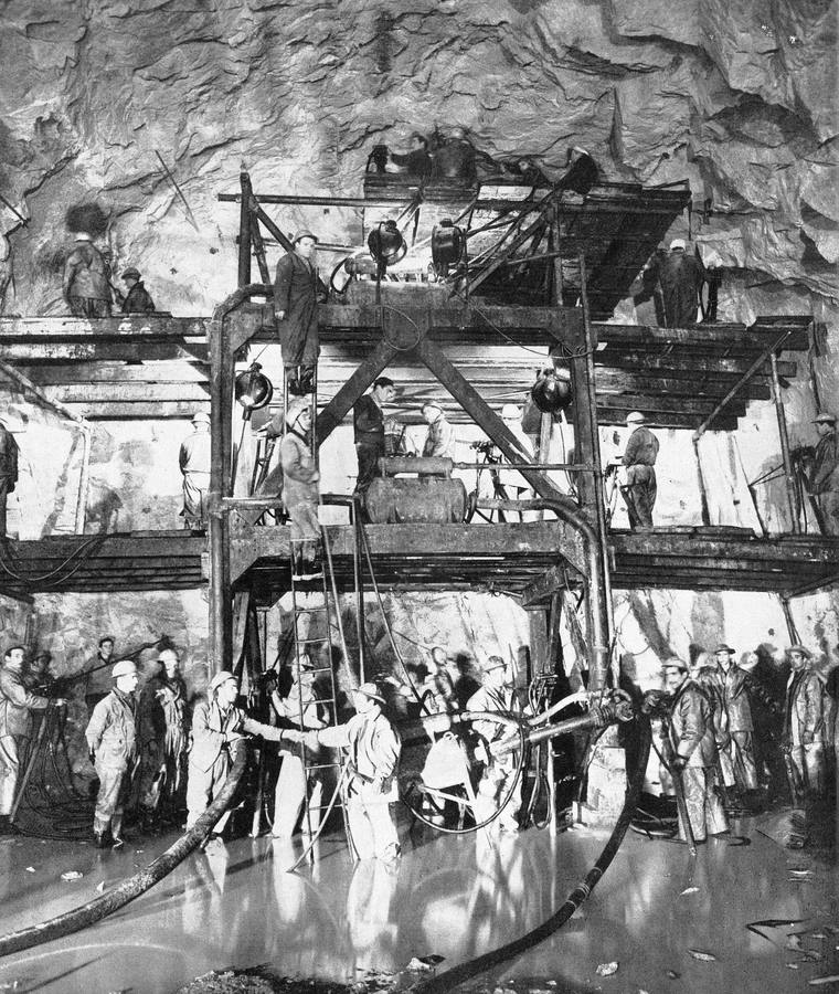 Imágenes de la construcción de los túneles de Guadarrama