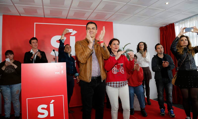 Pedro Sánchez hace campaña en Palencia para las primarias socialistas