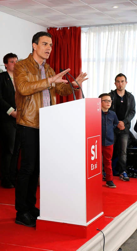 Pedro Sánchez hace campaña en Palencia para las primarias socialistas