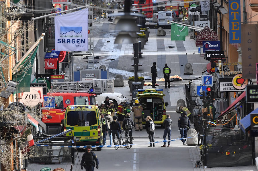 Atentado terrorista en el centro de Estocolmo