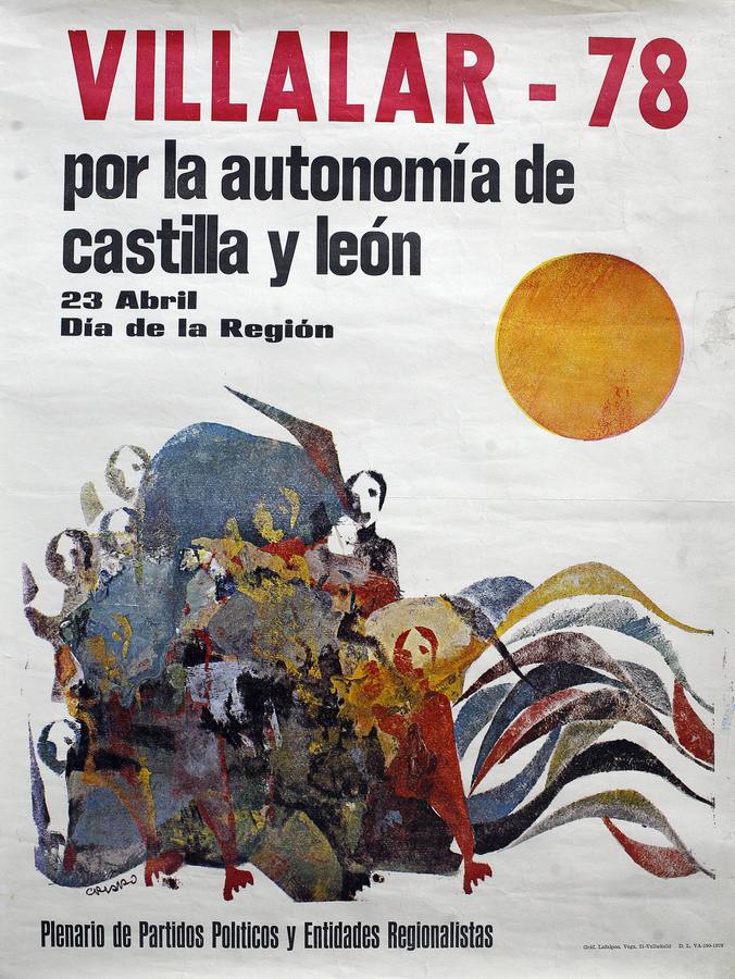 1978. Cartel que anuncia el Día de Castilla y León en Villalar.