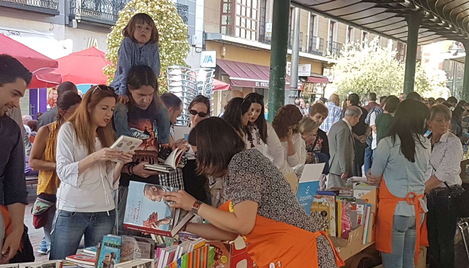 Celebración del Día del Libro en la Plaza España de Valladolid