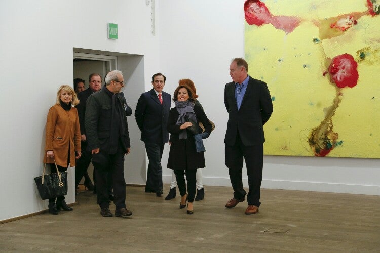 La vicepresidenta del Gobierno, Soraya Sáenz de Santamaría, inaugura la exposición de Miquel Barceló en Salamanca