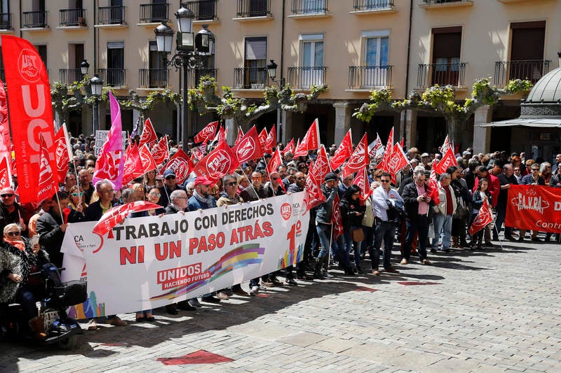 Manifestación del Primero de Mayo en Palencia