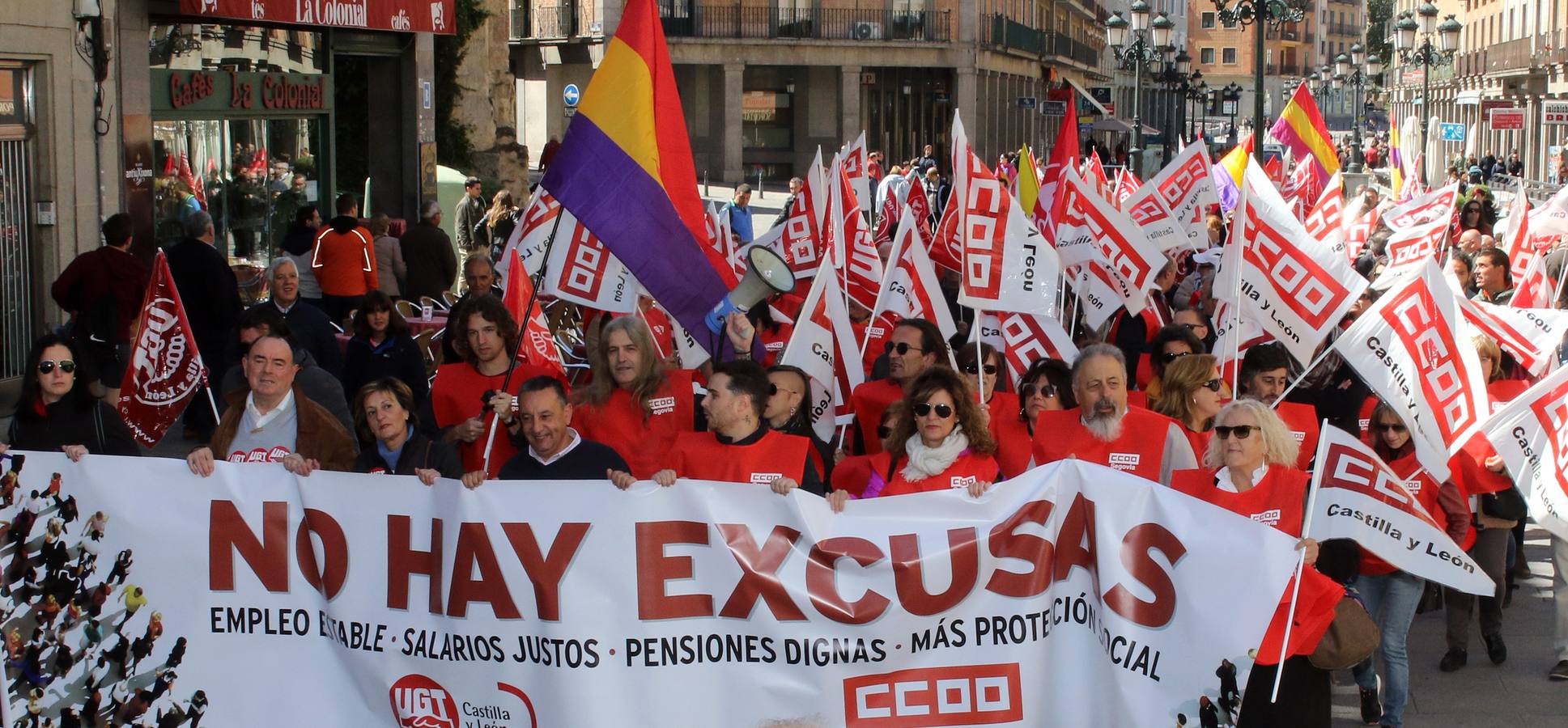 Manifestación del Primero de Mayo en Segovia