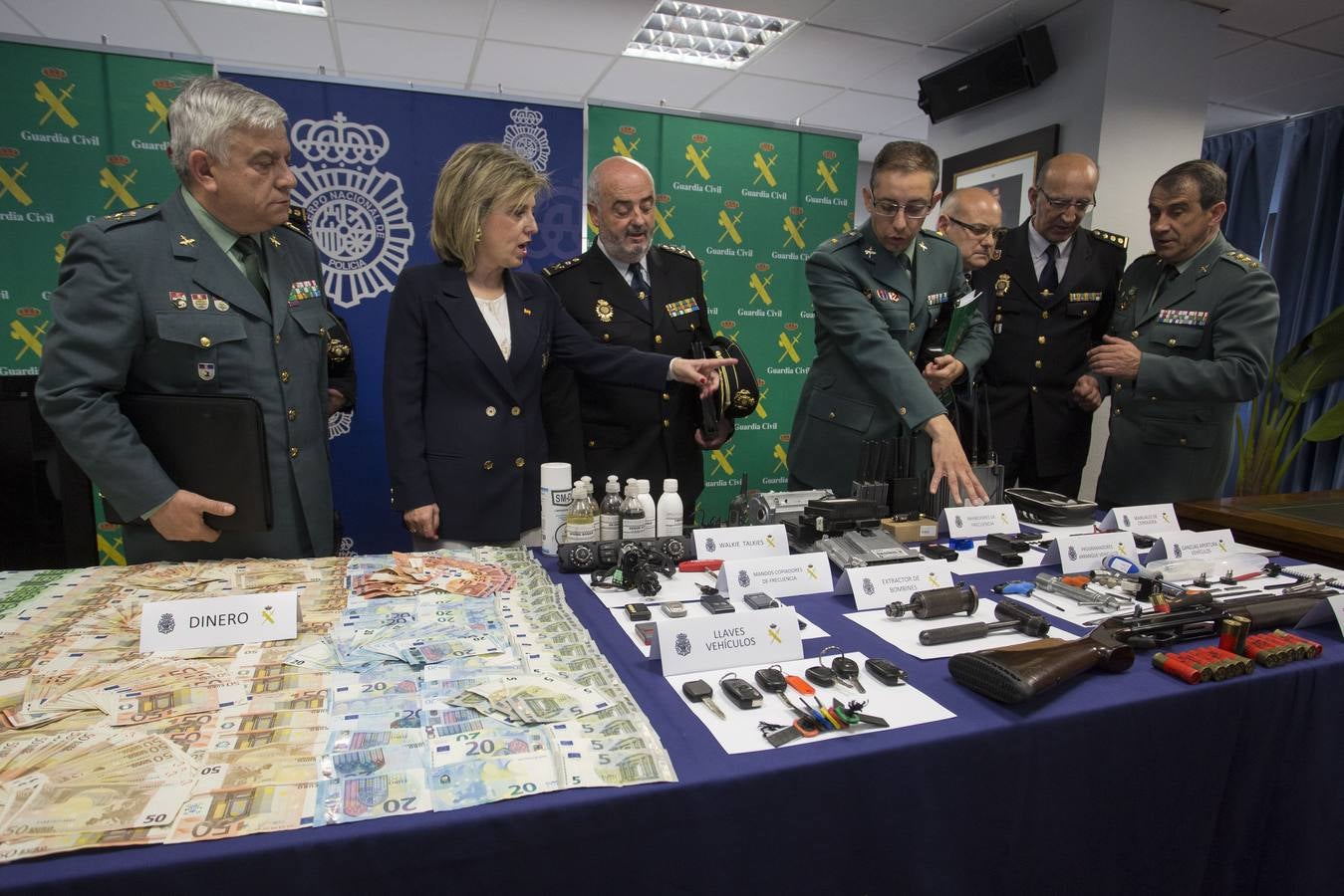 Material incautado en la operación &#039;Bemetas&#039; a la &#039;banda del BMW&#039;