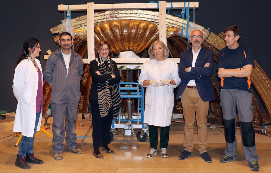 Preparativos en el Museo de Escultura para una gran exposición de Berruguete