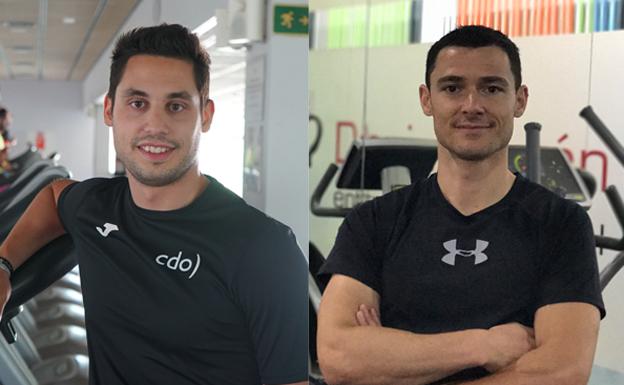 Alberto Fernández, técnico deportivo del CDO Covaresa (izquierda) y Daniel Simón, entrenador nacional de atletismo del CDO Covaresa (derecha)