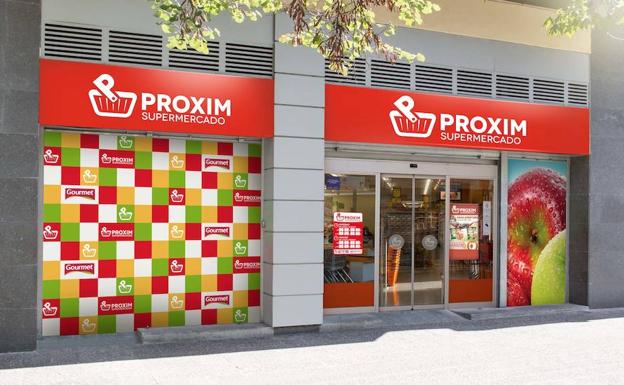 Fachada de supermercado Proxim. 
