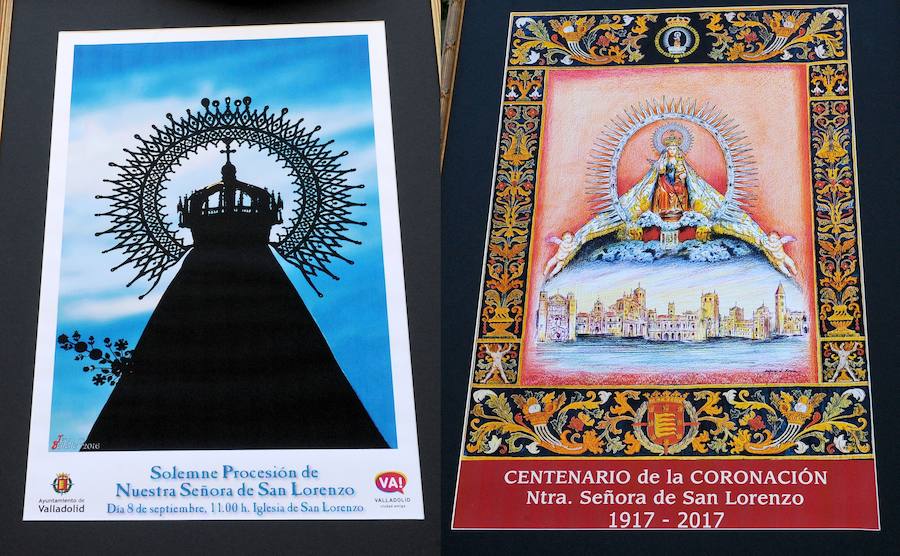 Los dos carteles de la Virgen de San Lorenzo que se presentarán este año. 