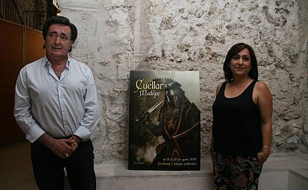 El alcalde de Cuéllar y la concejala de Turismo presentan la feria. 