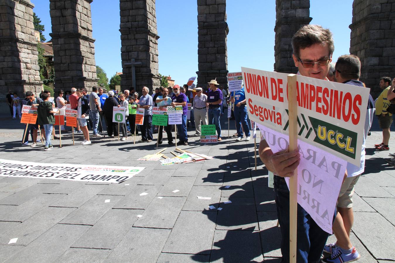 Protesta de ganaderos en Segovia