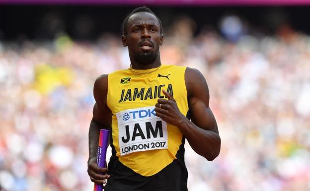 El velocista jamaicano Usain Bolt, en los Mundiales de Londres. 