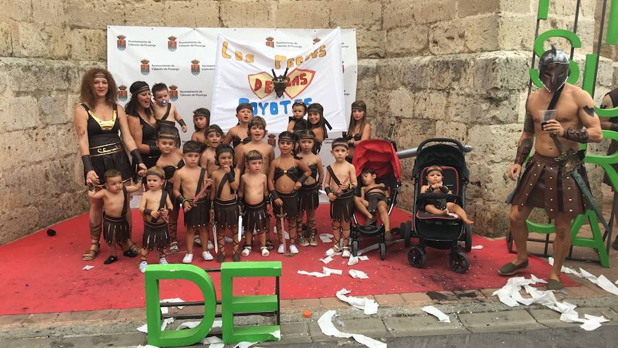 Disfraces en el comienzo de las fiestas de Cabezón de Pisuerga