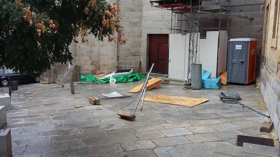 La huella de la tormenta en Segovia