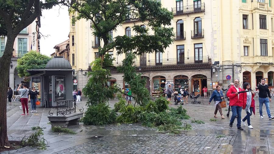 La huella de la tormenta en Segovia