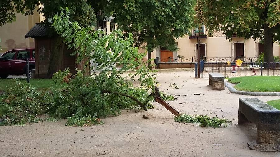 La huella de la tormenta en Segovia