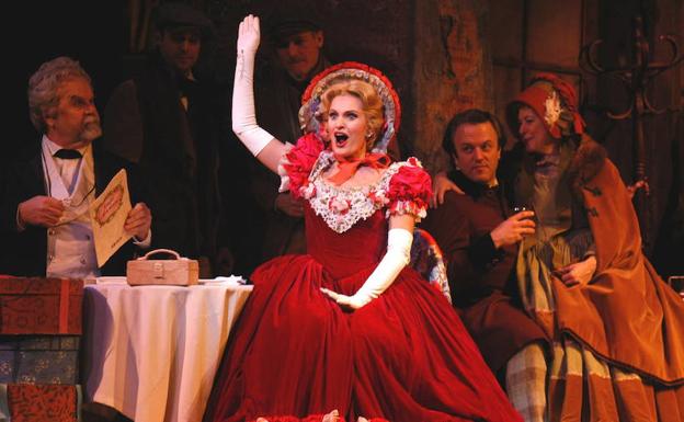 Escena de una representación de 'La Bohème', de Puccini, en el MET de Nueva York. 