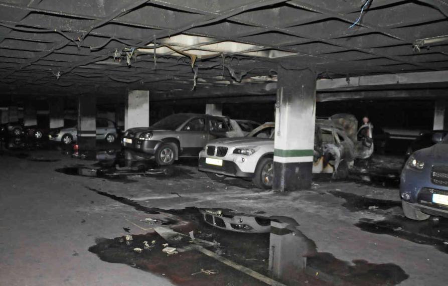 27 coches se han visto gravemente afectados en el primer sótano del bloque G-2