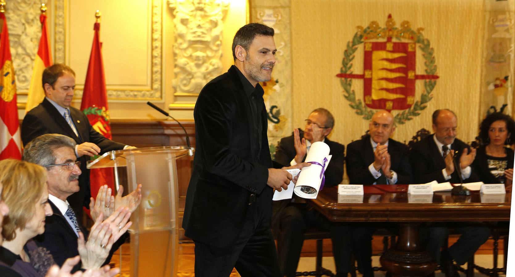 13.12.13 El actor recibió uno de los Premios Piñones de Oro 2013 que anualmente convoca la Casa de Valladolid en Madrid.