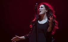 Malú durante un concierto. 