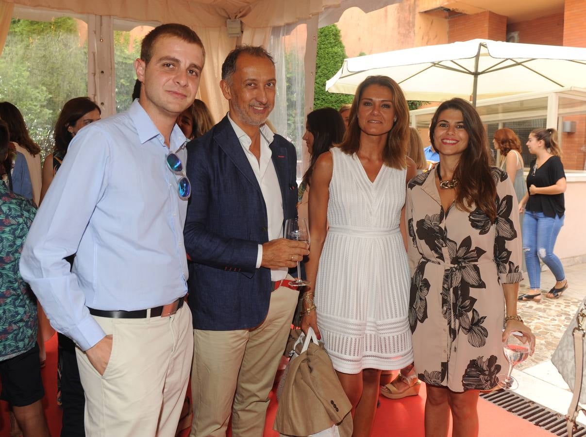 Fernando Calderón, Félix Sanz y Eva Merino, los tres de la CVE, con Elena García (El Norte).