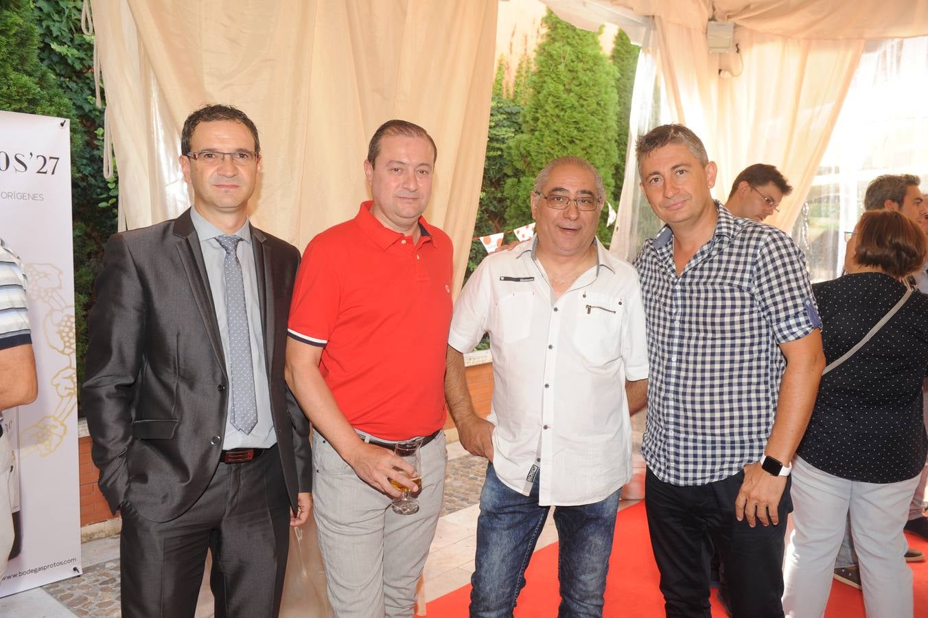 Luis Gómez (Funeraria La Soledad), con Luis Caminero, Emilio García y Javier Vázquez, de AUBAY.