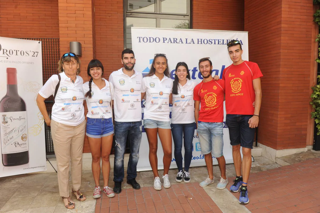 El Club Atletismo Valladolid. Ana Pérez, Mónica Mendoza, Alexander Cuevas, Ainara Zarandona, Lucía Herrero, Guillermo Martín y Álvaro Vela.
