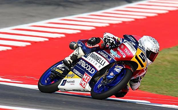 Fenati, durante los entrenamientos.