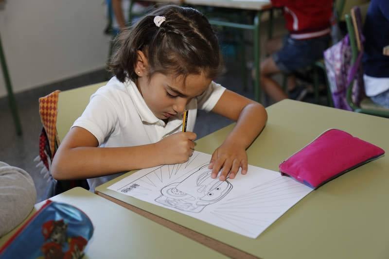 Inauguración del curso escolar en el colegio de Villalobón (Palencia)
