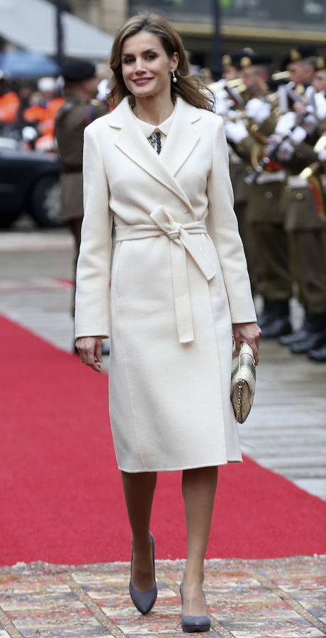 Doña Letizia, durante una visita oficial a Luxemburgo en 2014.