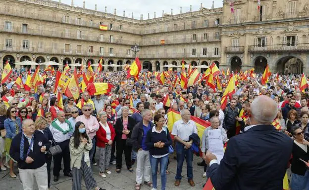 Imagen de la concentración en la Plaza Mayor de Salamanca.