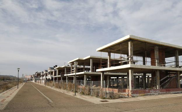 Viviendas en construcción en Palencia.