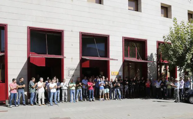 Concentración de polícias nacionales en Palencia. 