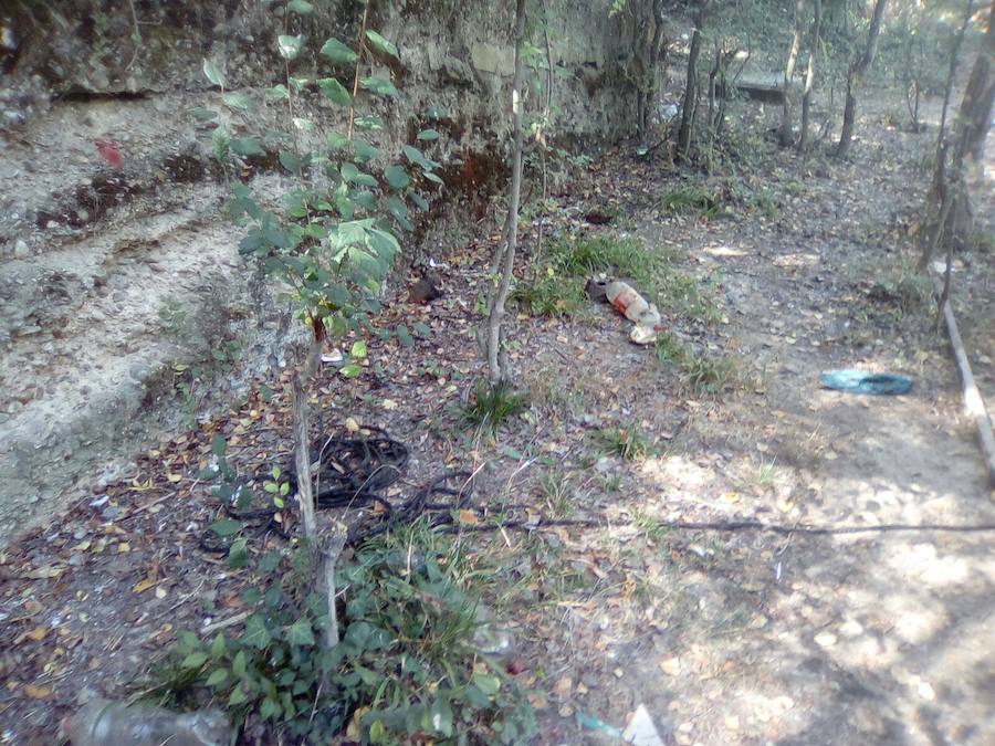 Voluntarios de Los Amigos del Pisuerga se encontraron desde colchones hasta ruedas y capazos de bebé durante las tareas