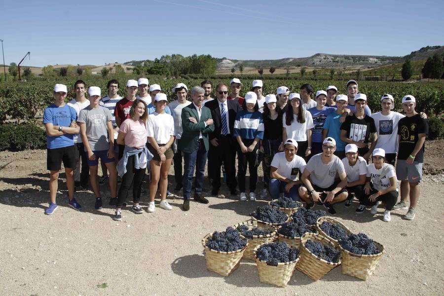 Durante la entrega de los galardones, los estudiantes participaron en distintas actividades de recreo y didácticas en un viñedo del grupo bodeguero familiar Emilio Moro, organizador del certamen