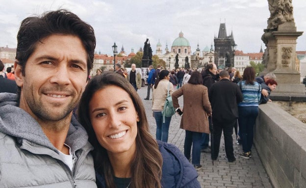 Ana Boyer con Fernando Verdasco durante un viaje a Praga. 