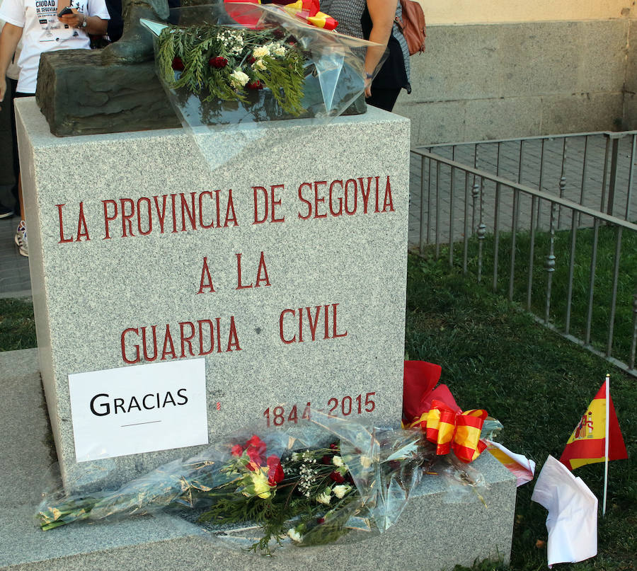 Concentración en apoyo a la Guardia Civil en Segovia