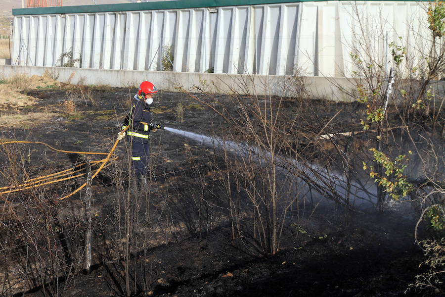 Incendio junto a la carretera de La Granja