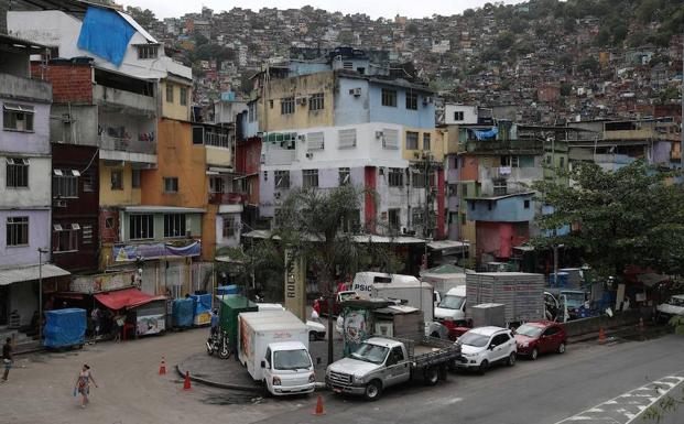 Vista general de la favela de Rocinha. 