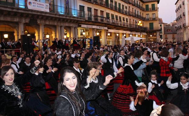 Un momento de la celebración en la Plaza Mayor. 