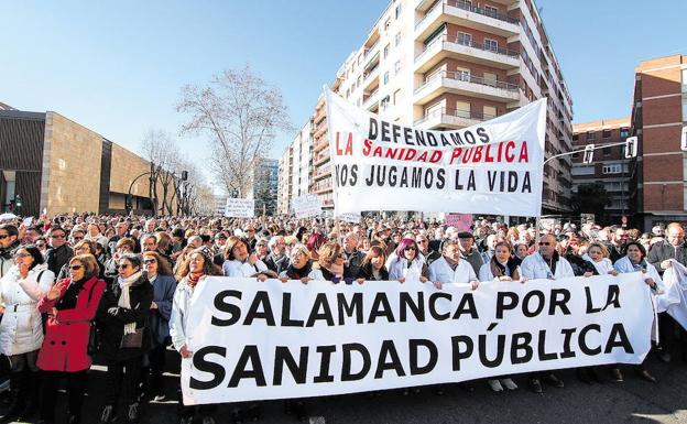 Manifestación en favor de la sanidad pública celebrada el pasado mes de enero. 