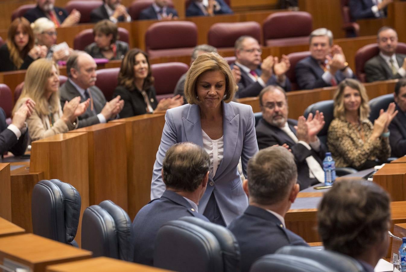 La ministra de Defensa, Dolores de Cospedal, ha aprovechado el acto para defender a ultranza la aplicación de la ley, la Constitución y el Estado de Derecho