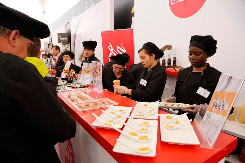 Nueve productores palentinos organizan degustaciones en el mayor 'show cooking' del mundo, que se está llevando a cabo en Valladolid
