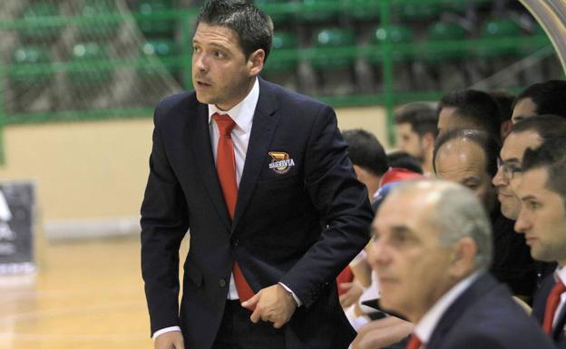 Diego Gacimartín, durante un partido en el Pedro Delgado.